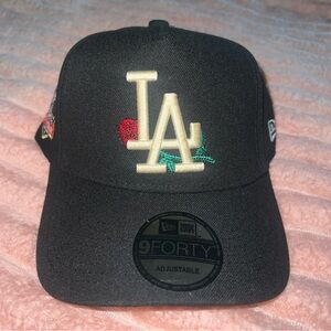 New Era 9Forty A-Frame Los Angeles Dodgers Hat Rose Snapback Black NWT🔥